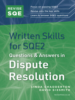 cover image of Revise SQE Written Skills for SQE2